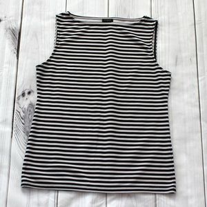 Ann Taylor Boatneck Striped Tank Top Size Medium
